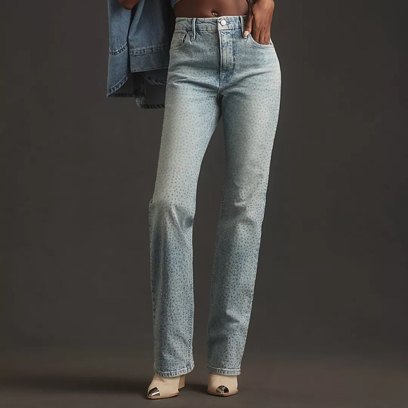 Good American Gem Good Icon High-Rise Straight-Leg Jeans - Orig $249 - NWT - Picture 2 of 10